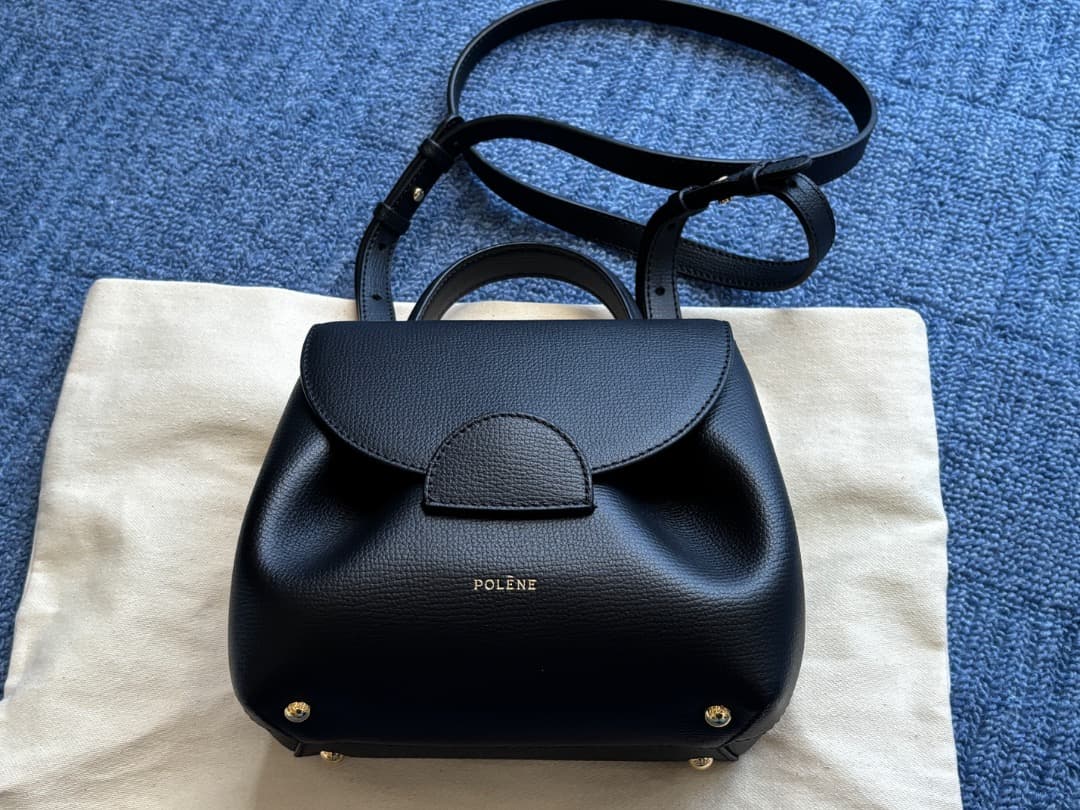 値下げ　POLENE Numero Un Nano ブラックショルダー バッグ