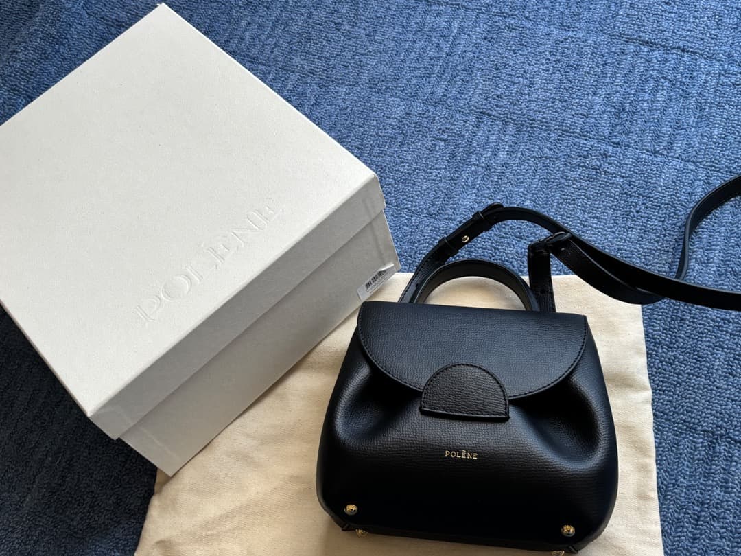 値下げ　POLENE Numero Un Nano ブラックショルダー バッグ