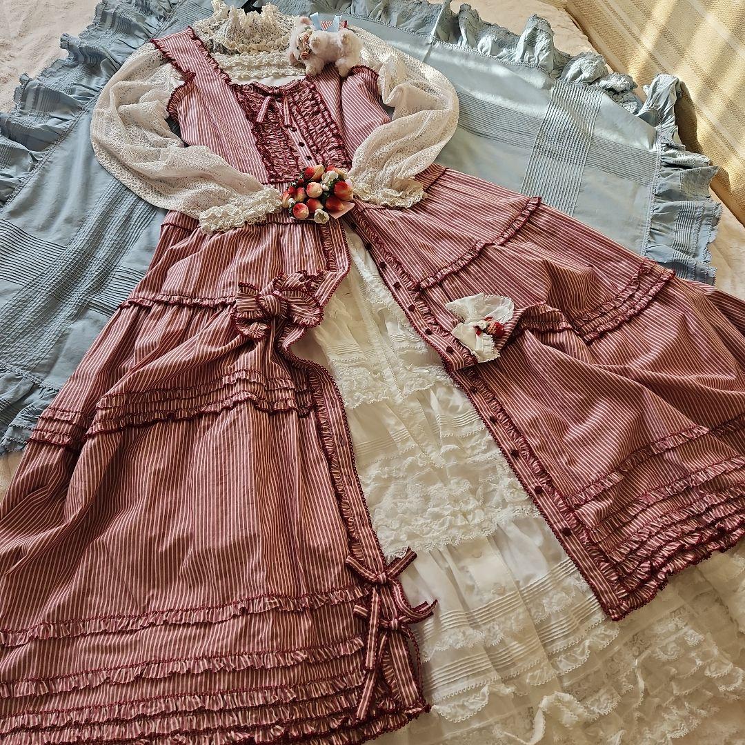 ★ピンクハウス★【未使用に近い】❤️ピコフリルがたっぷりのワンピース✨綿ブロード