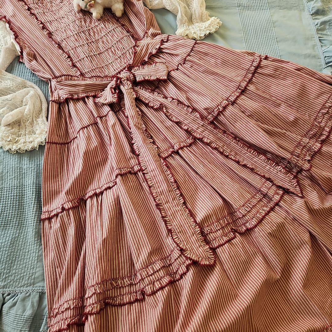★ピンクハウス★【未使用に近い】❤️ピコフリルがたっぷりのワンピース✨綿ブロード
