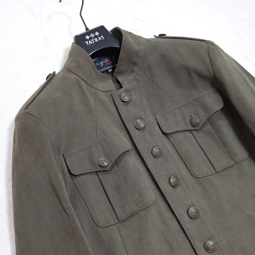 希少デザイン 48 アニエスベー スロバキア製 ミリタリー ナポレオンコート