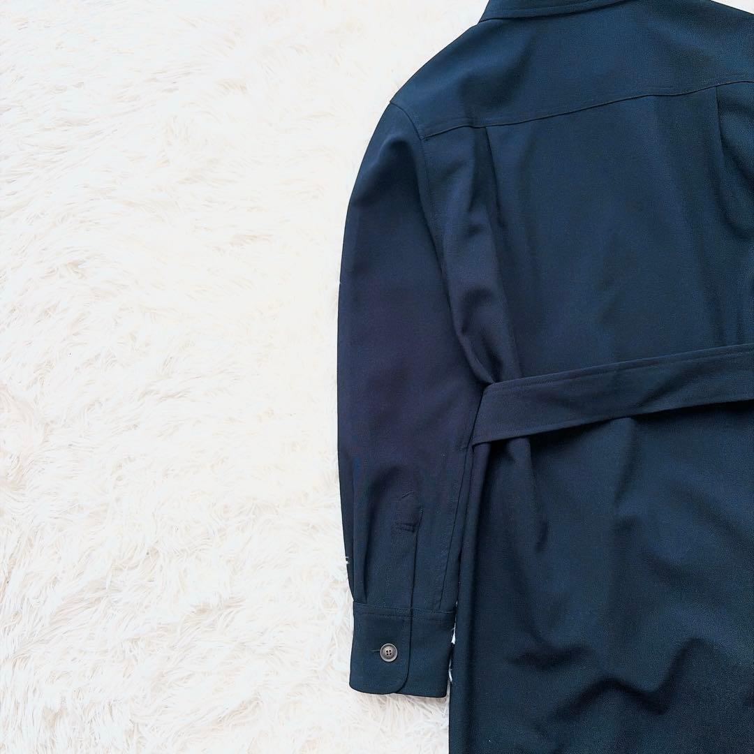 【美品】SOEJU ソージュ　オックスシャツワンピース　ネイビXS