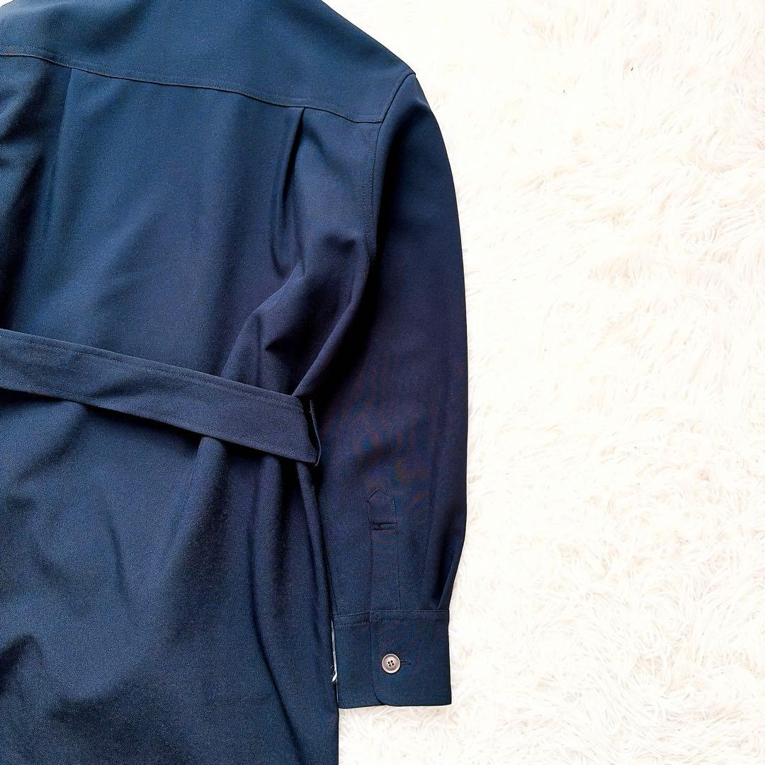 【美品】SOEJU ソージュ　オックスシャツワンピース　ネイビXS