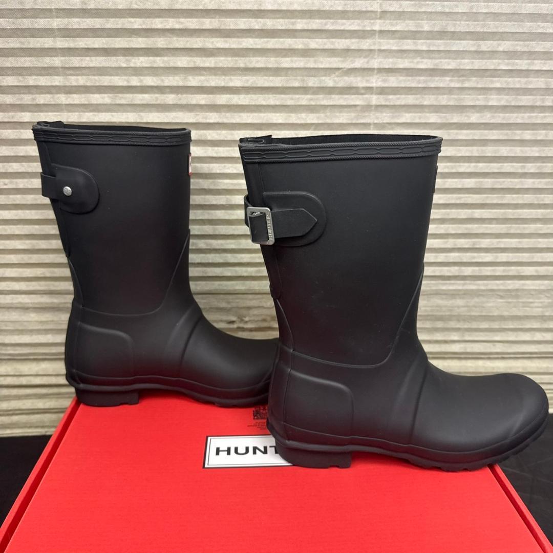 ☆未使用　HUNTER　レインブーツ　ショート バック アジャスタブル　23㎝
