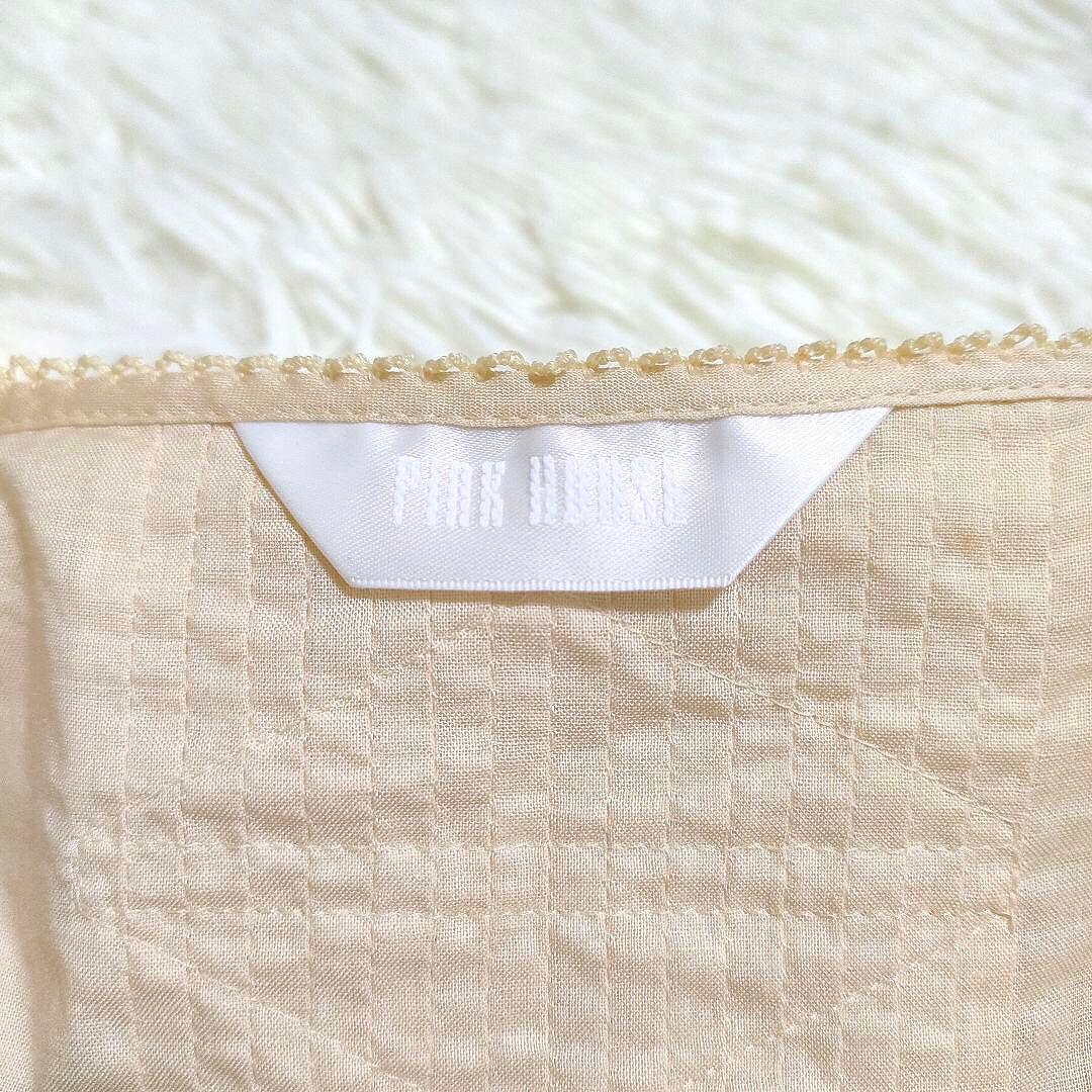 【美品】ピンクハウス 24年 ミニリボンいっぱいブラウス クリームイエロー