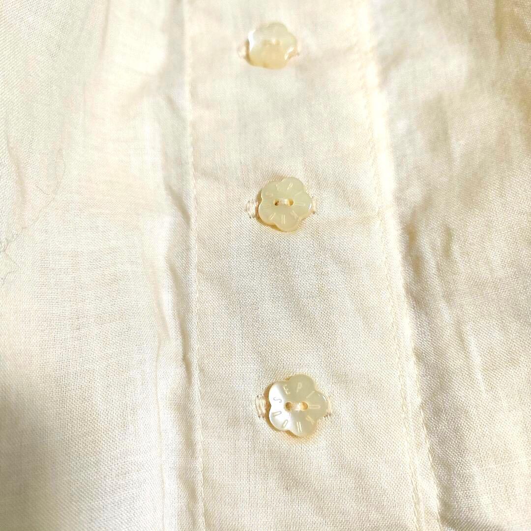 【美品】ピンクハウス 24年 ミニリボンいっぱいブラウス クリームイエロー