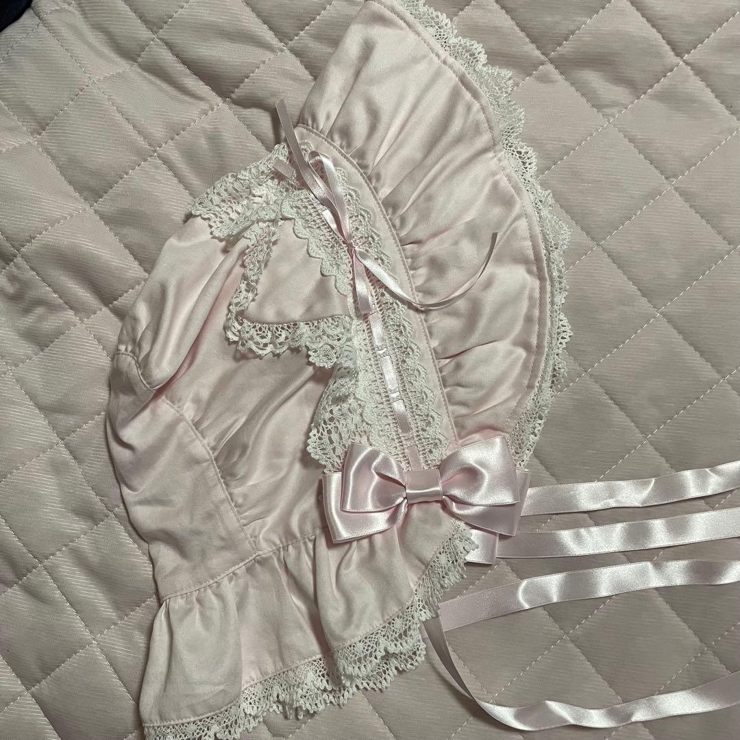 BABY ねこみみボンネット　ピンク