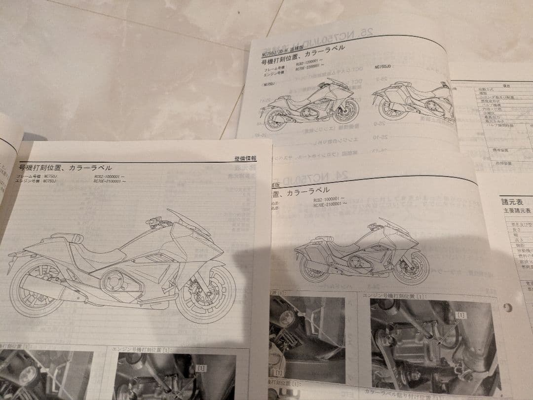 ホンダNM4-01/NM4-02サービスマニュアルと追補版(EBL-RC82)