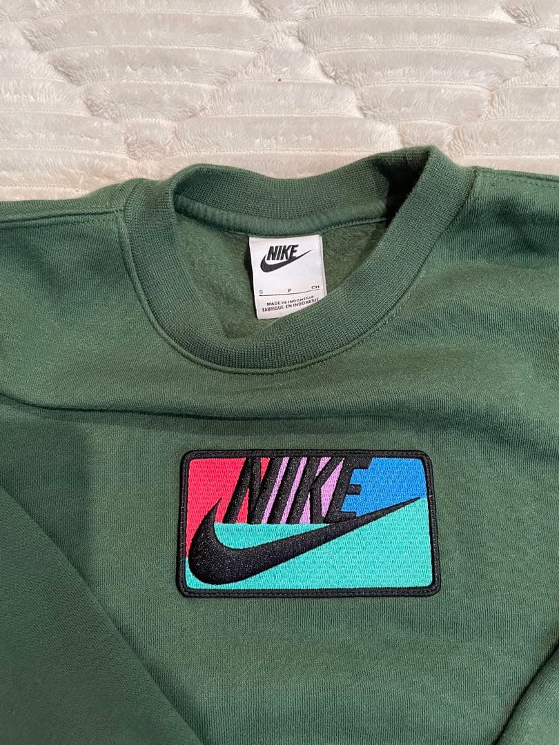 NIKE セットアップ 緑 裏起毛 トレーナーS パンツM