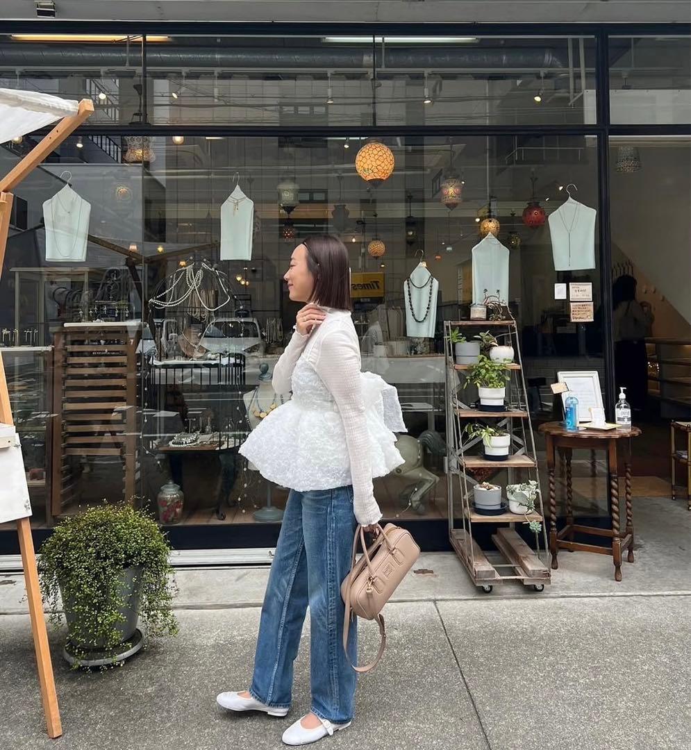 【美品】rosymonster オーガンジートップス　ホワイト