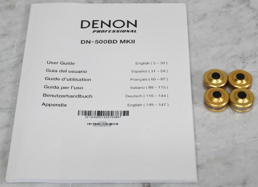 【美品】業務用　DENON DN-500BD MKII Blu-rayプレーヤー