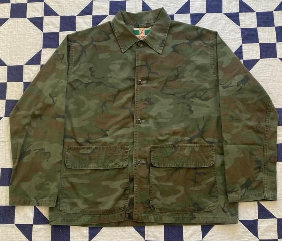 60s 70sビンテージ シビリアンリーフカモ　ハンティングジャケット