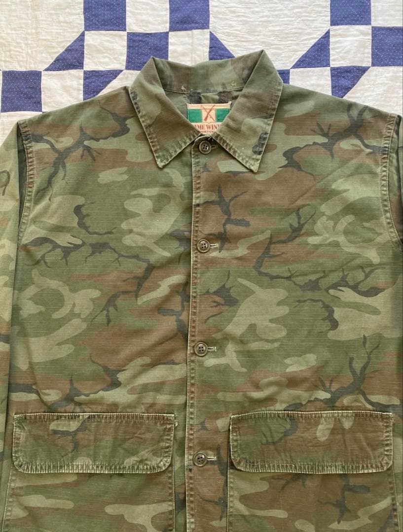 60s 70sビンテージ シビリアンリーフカモ　ハンティングジャケット