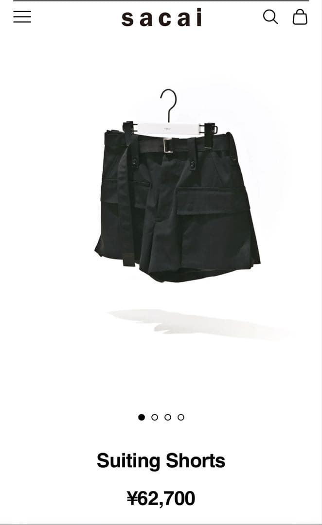 新品 今期 sacai Suiting Shorts 完売 サイズ0