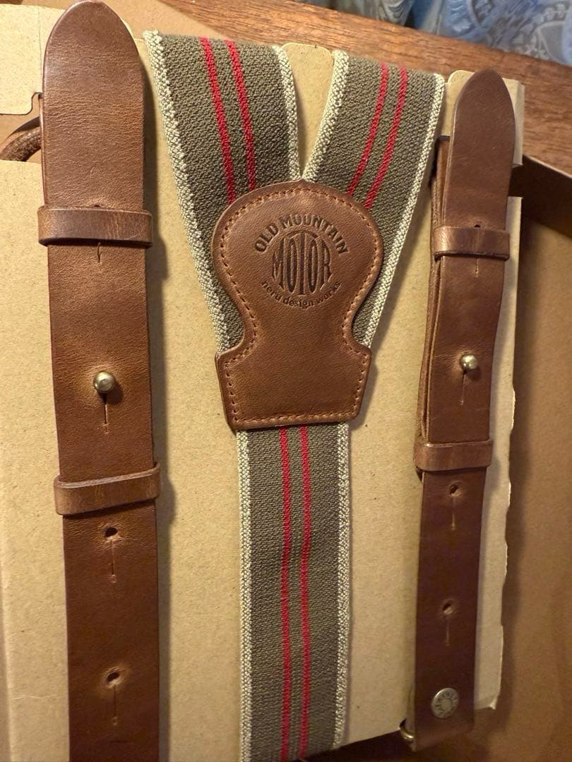 オールドマウンテン× MOTOR x Neru Design レザーサスペンダー