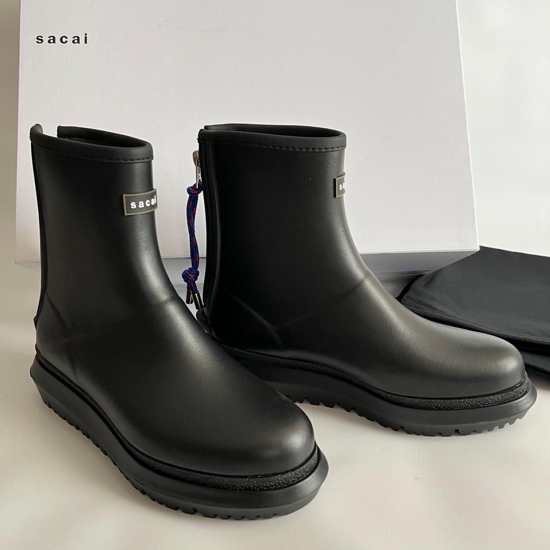 新品 sacai サカイ 25AW Rubber Boots ラバーブーツ S