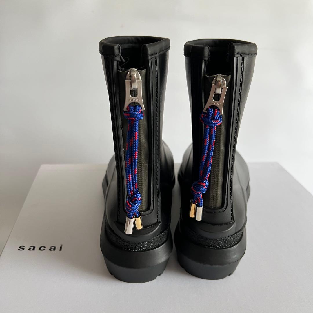 新品 sacai サカイ 25AW Rubber Boots ラバーブーツ S