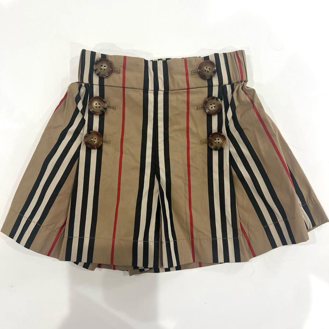 【美品】BURBERRY ストライプ柄キュロット 3Y（98cm）