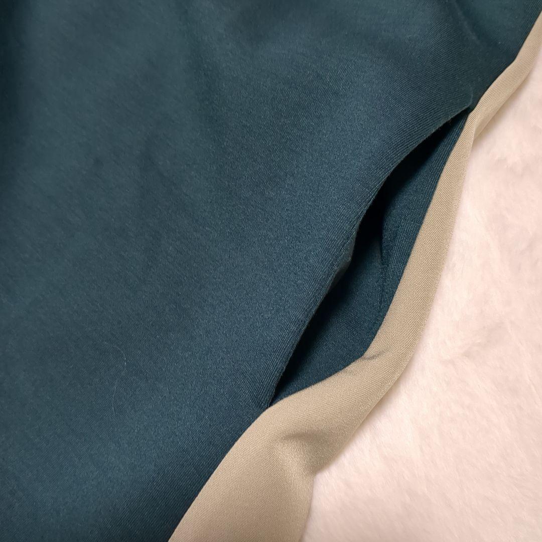 BEARDSLEY ✨洗える 後ろフレアバイカラーワンピース フリーサイズ