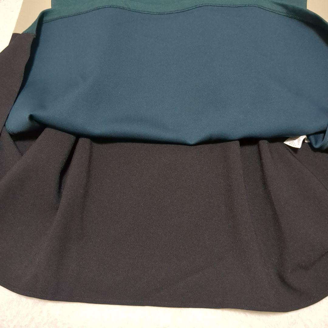 BEARDSLEY ✨洗える 後ろフレアバイカラーワンピース フリーサイズ