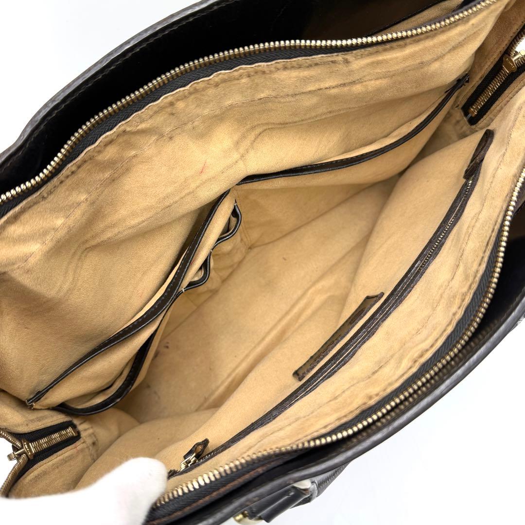 【良品】ガンゾ ブリーフケース ビジネス GUD ブライドルレザー ブラック