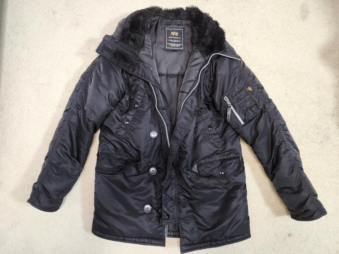 ALPHA INDUSTRIES N-3B フライトジャケット 黒 Mサイズ