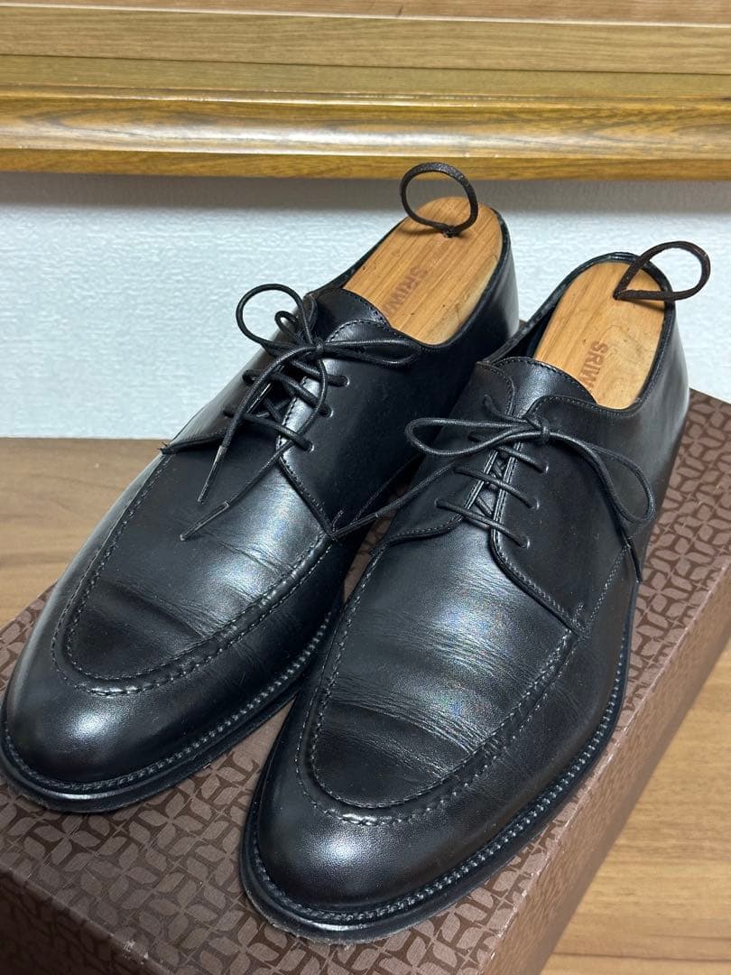 【美品】Ermenegildo Zegnaゼニア Uチップイタリア製51/2 黒