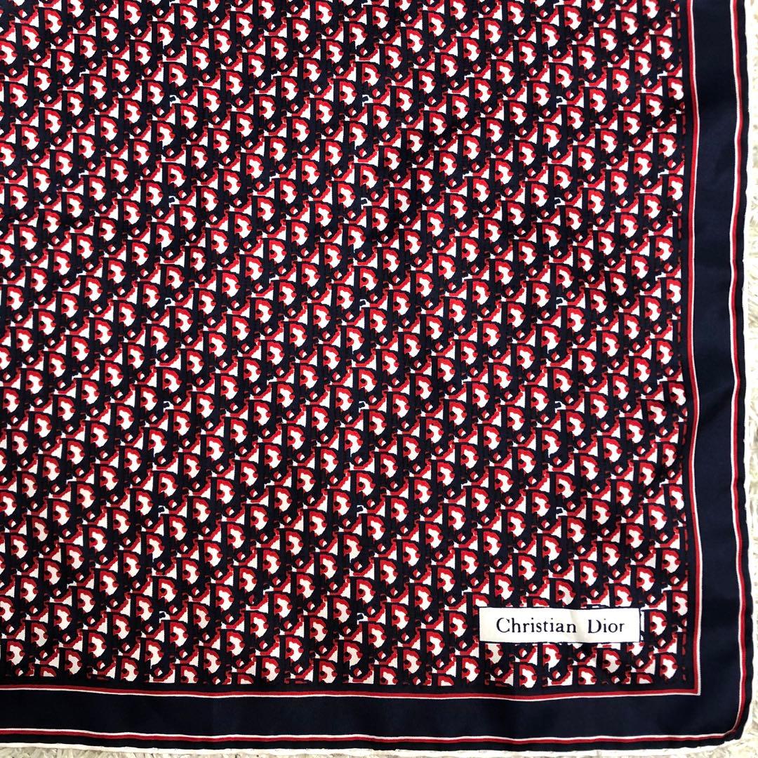 【美品】クリスチャンディオール ハンカチ トロッター シルク