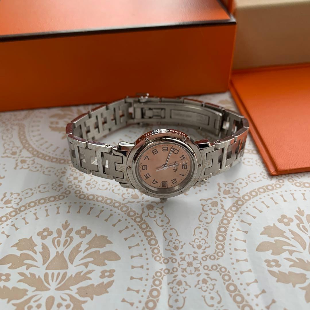 専用ページ エルメス 腕時計 クリッパー　レディース ピンクゴールド文字盤