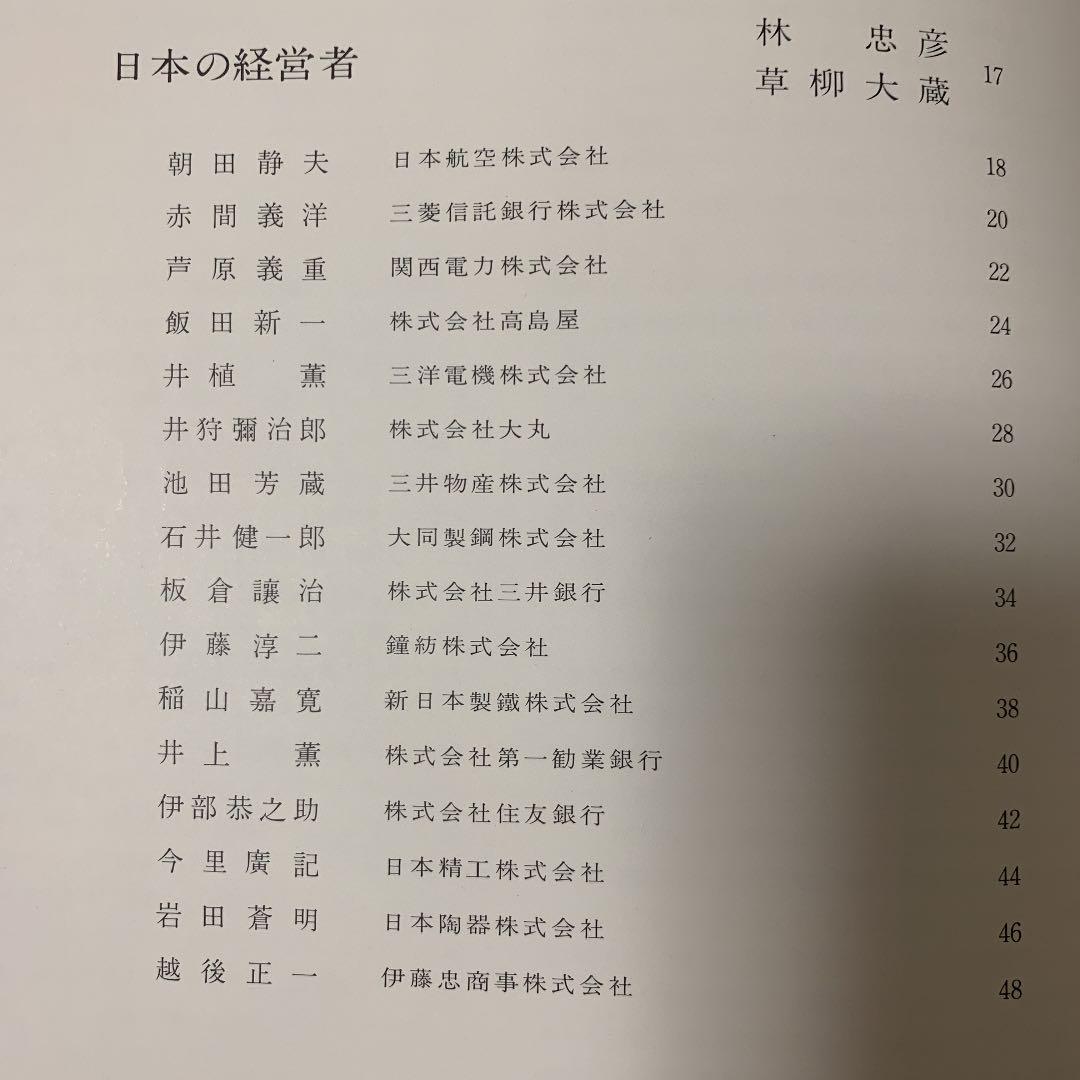 林忠彦写真集「日本の経営者」大型本　ダイヤモンド社