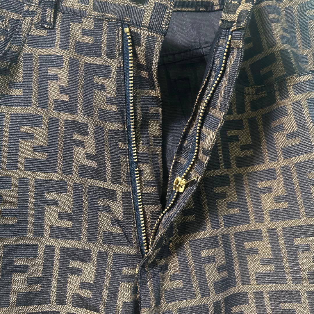 Fendi ズッカ　ロゴプリント パンツ　ズボン　【訳あり】