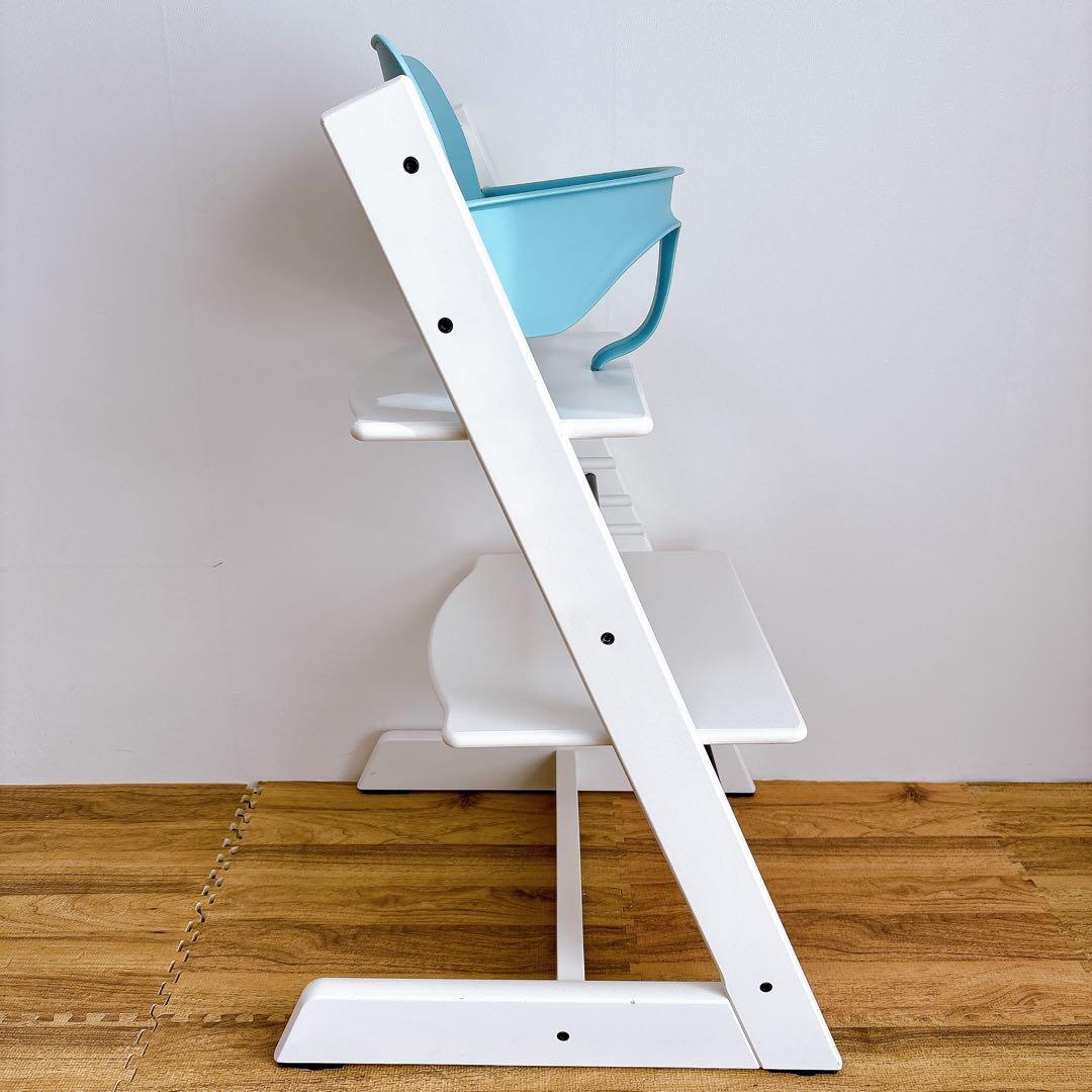 美品 ストッケ　ベビーセット トリップトラップ　ホワイト シリアルナンバー7