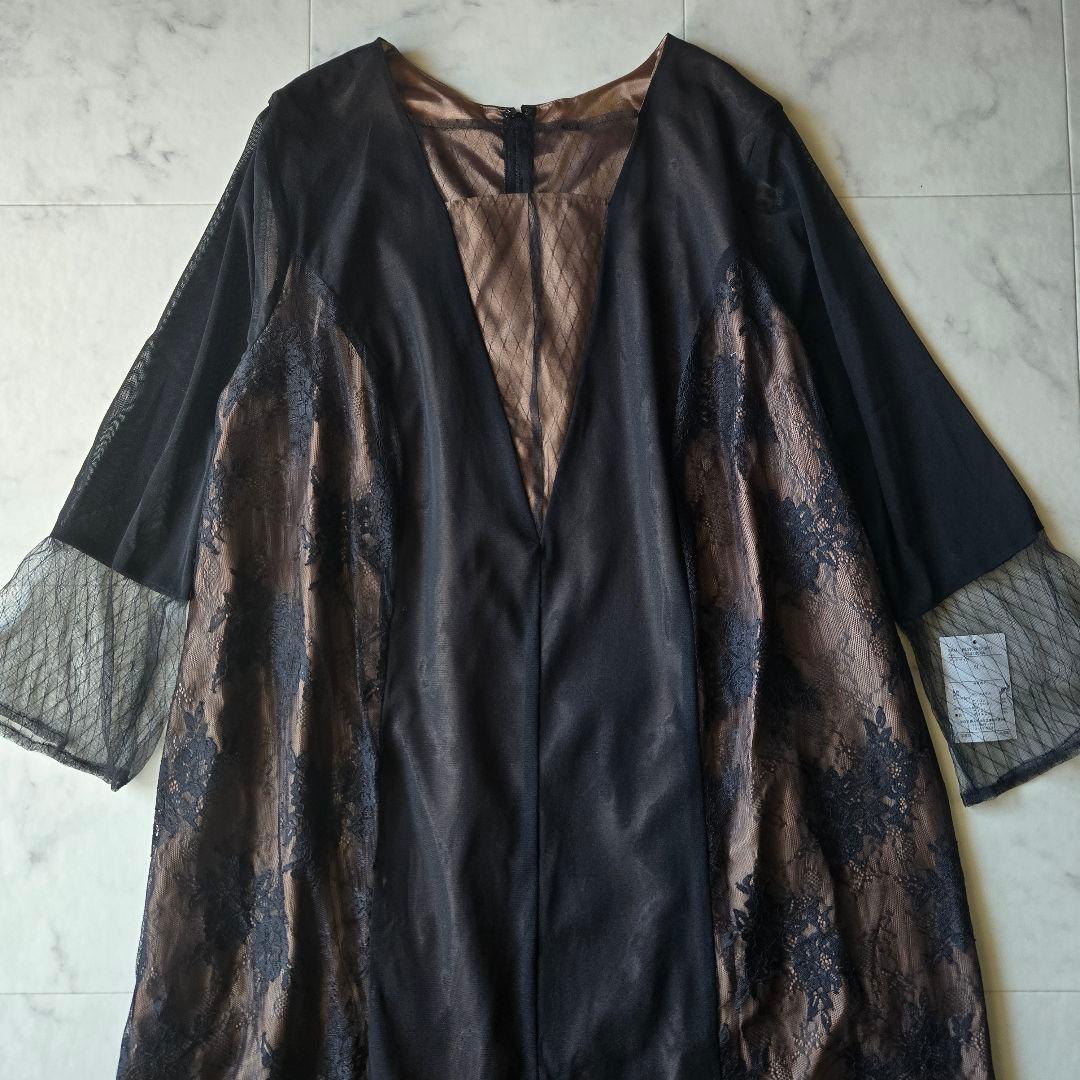 新品✨カラルス　パーティードレス　5L　オケージョン　ブラック　ブラウン　レース