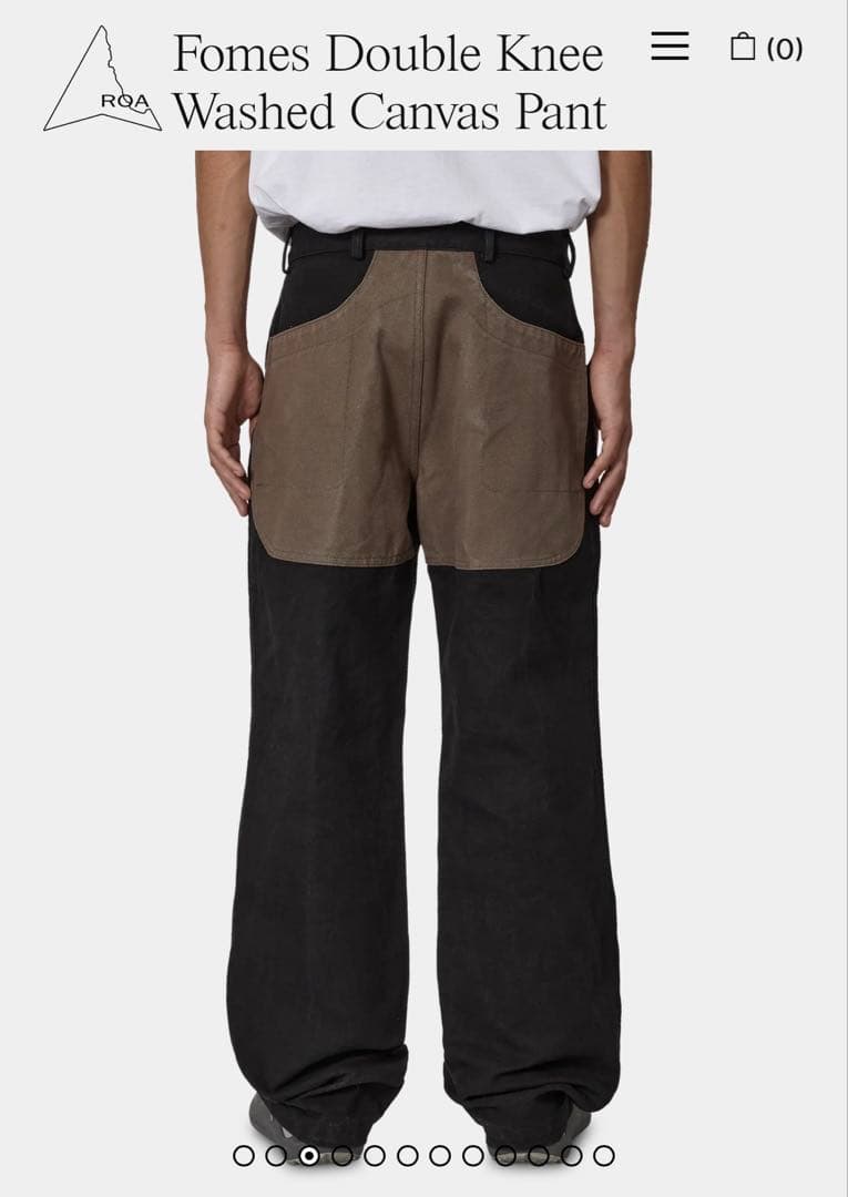 パンツ ROA Fomes Double Knee Washed Canvas Pant