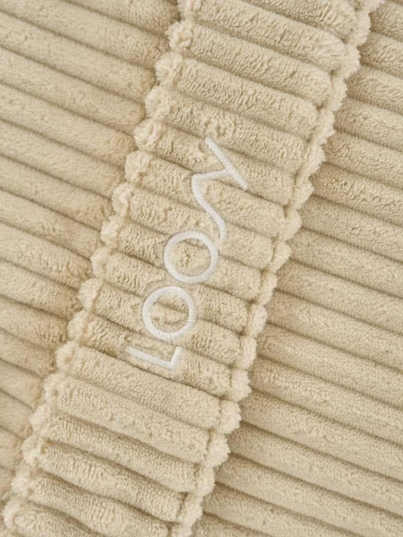 LOOSY 1人掛けビーズソファ オットマン付き ベージュ