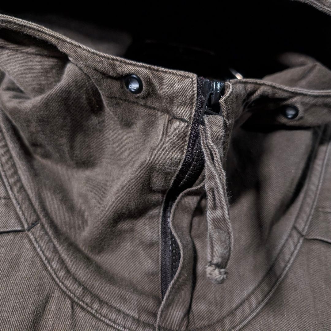 00s　DIESEL　ミリタリー　ハーフジップ　パーカー　切り替え　ブラウン