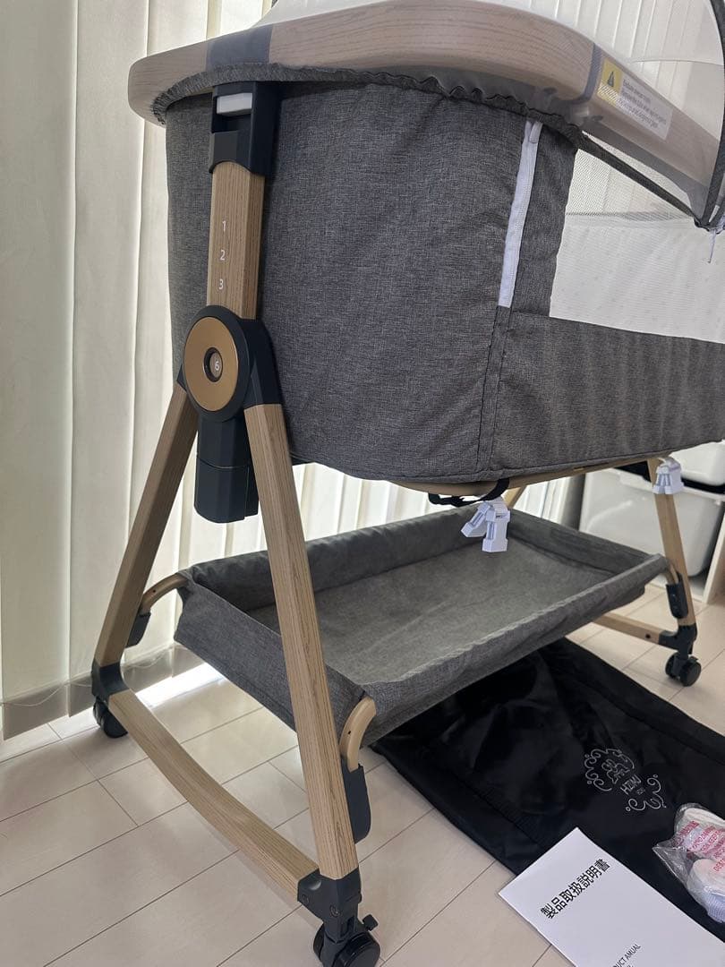 HZDMJ ベビーベッド⭐︎グレー