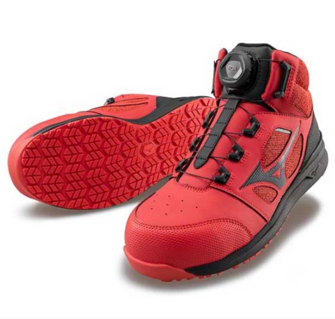 ピ*ー様 Mizuno ALMIGHTY LS II 73M 安全靴 レッド　2