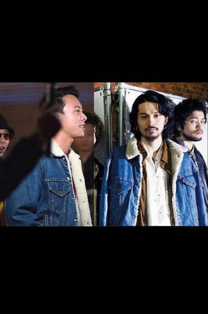 濃紺　80s levi's デニムジャケット　ボアジャケット70608-0216