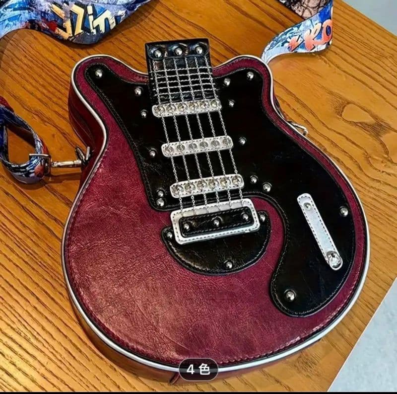 クィーン　ブライアンメイ　レッドスペシャル型バッグ　新品未使用　ショルダーバッグ