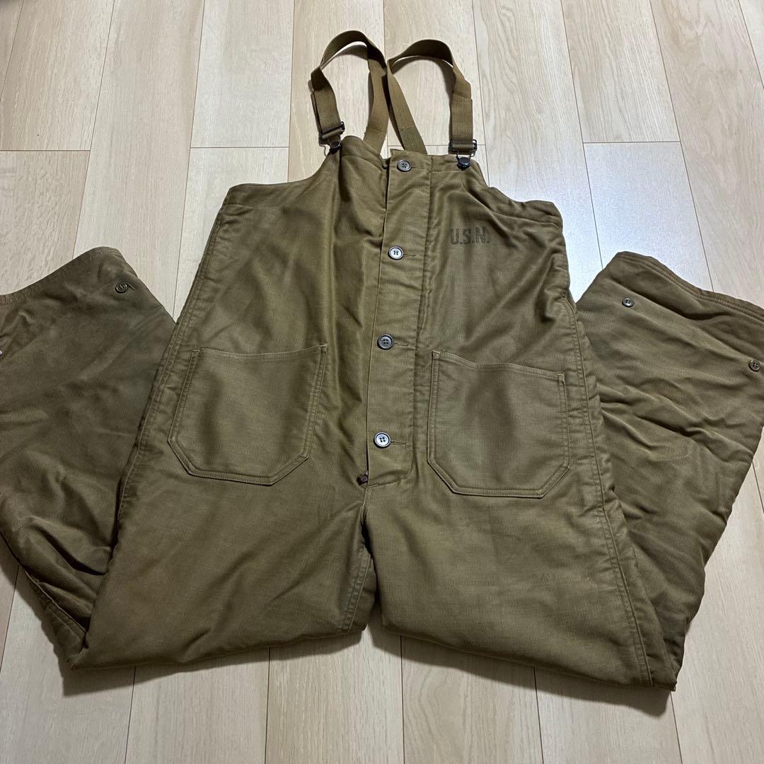 40's usnavy n1 デッキパンツ　ビンテージ　オーバーオール　usn
