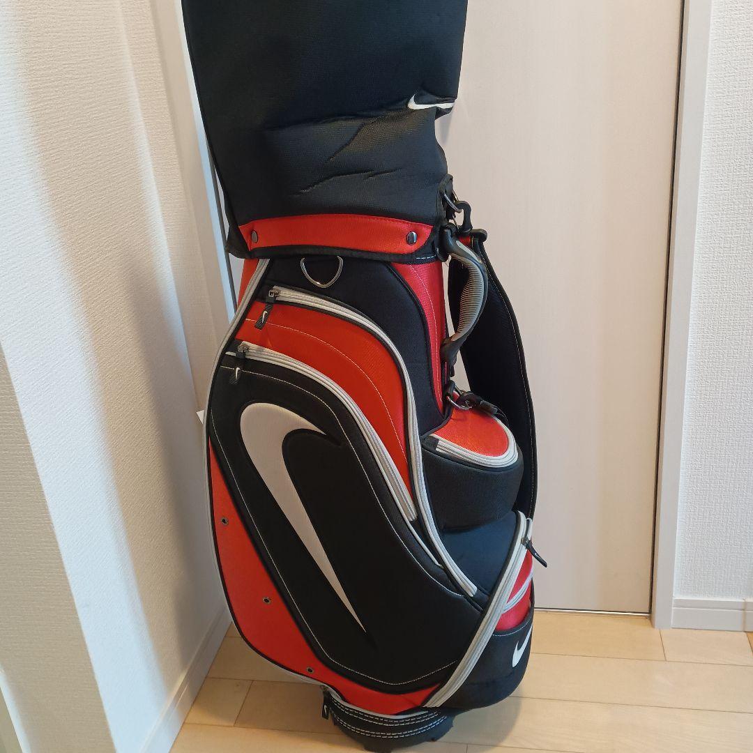 Nike ゴルフ キャディバッグ 黒/赤 4分割 8.5型