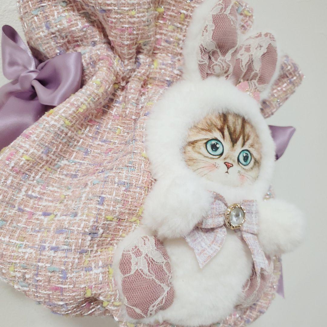 ね*】様 ハンドメイド 丸底巾着 バッグ コヤンイサムチョン ねこ