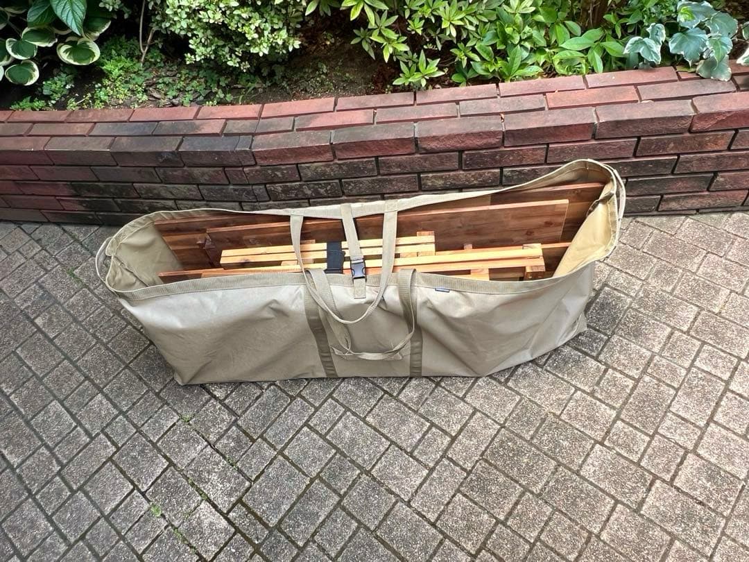 アカシア 木製キッチンラック112cm＋オプションテーブル＋専用バッグ付き！