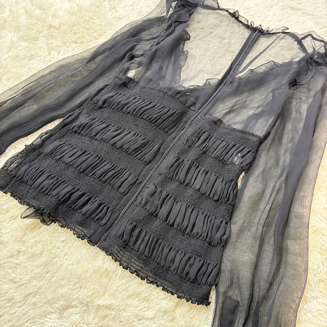 ドルチェ＆ガッバーナ ドルガバ シアー リボン マーメイド ブラウス