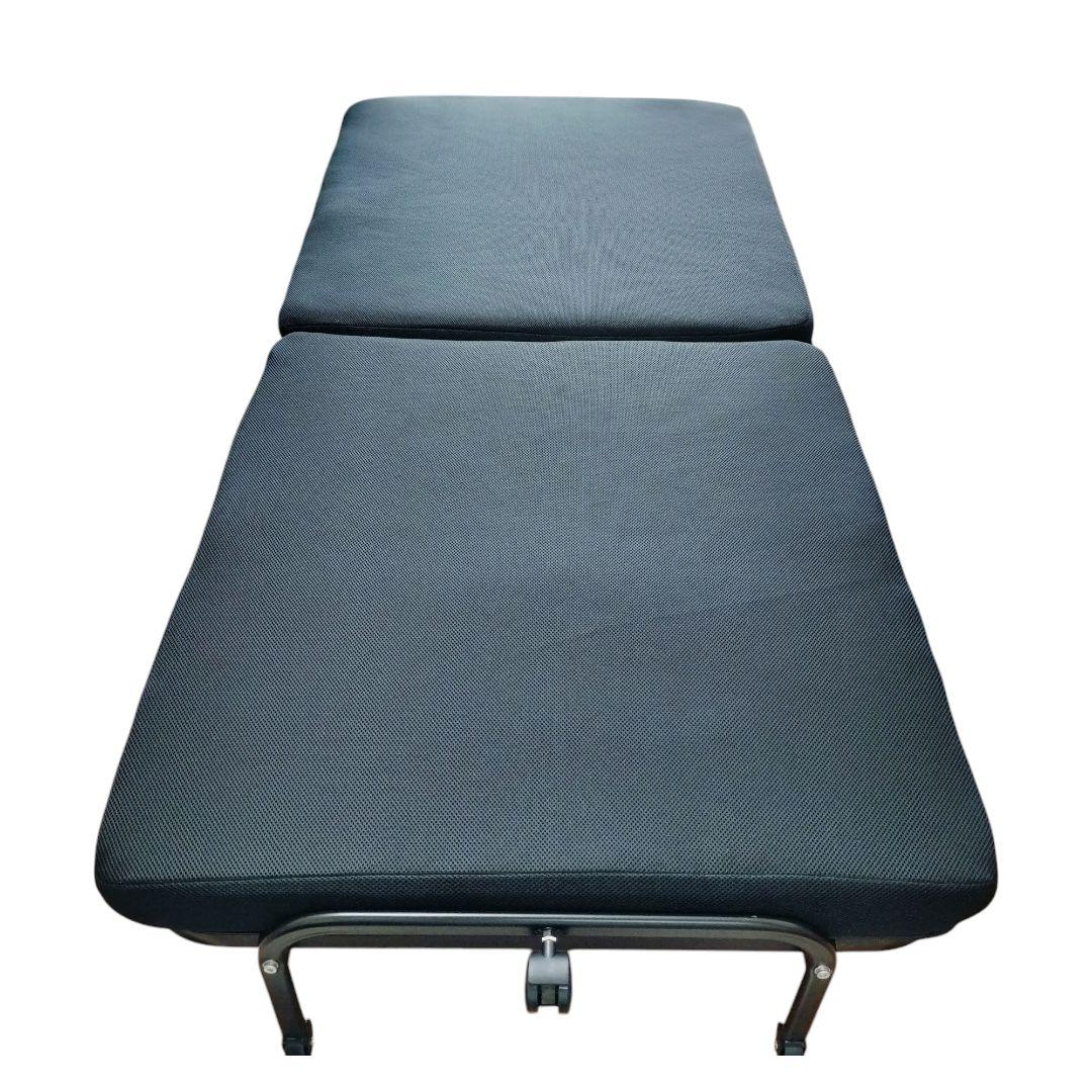 最終値下げ　キャスター付き折りたたみベッド ブラック　メッシュ素材シングルサイズ