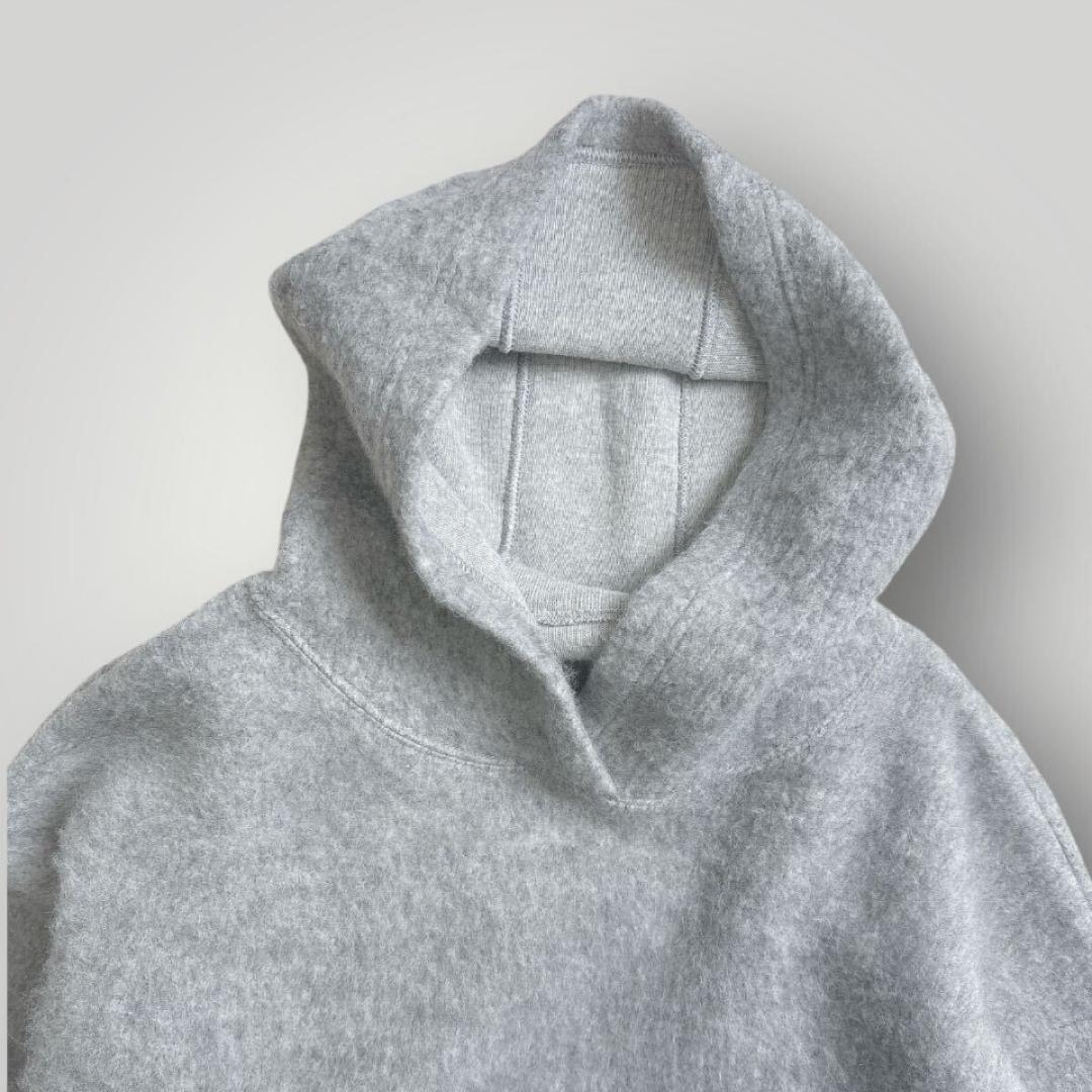 ネストローブ ウール裏毛起毛パーカー27500円 フリー ライトグレー