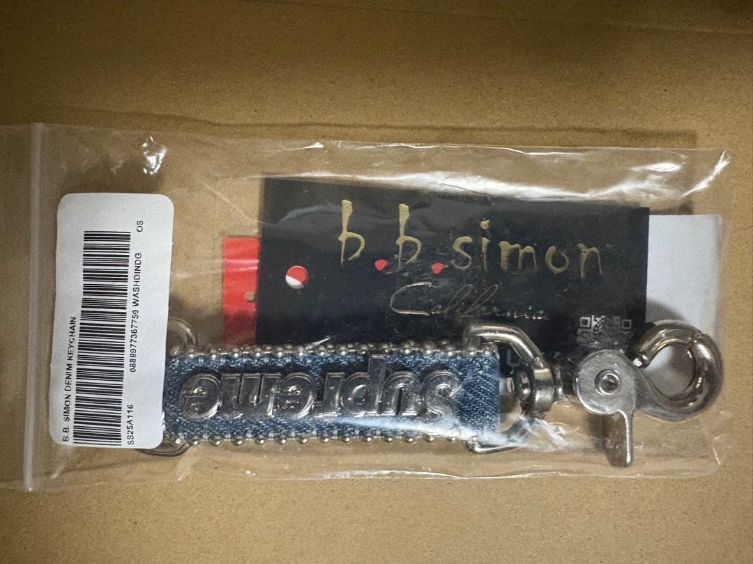 小物 supreme b.b. Simon Denim Keychain Indigo