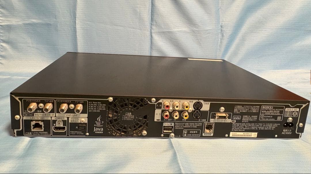 SONY BDZ-RX100 ブルーレイレコーダー