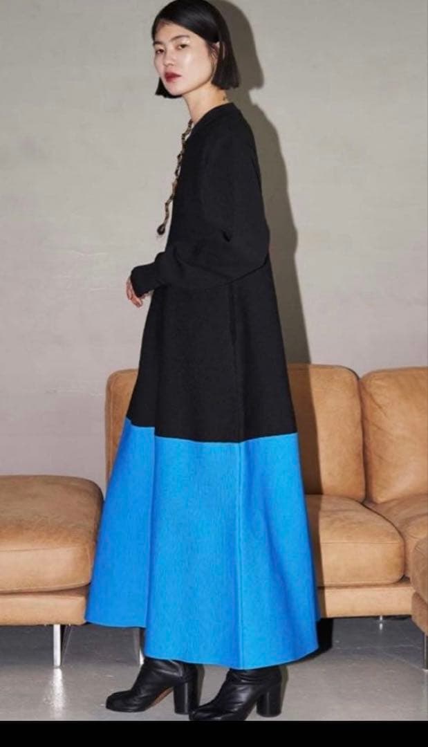 タグ付きOMMO バイカラーワンピース　オーエムエムオー